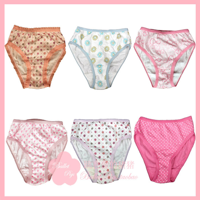 Female child trigonometric panties child panties lace 100% cotton flowers trigonometric shorts baby children's clothing