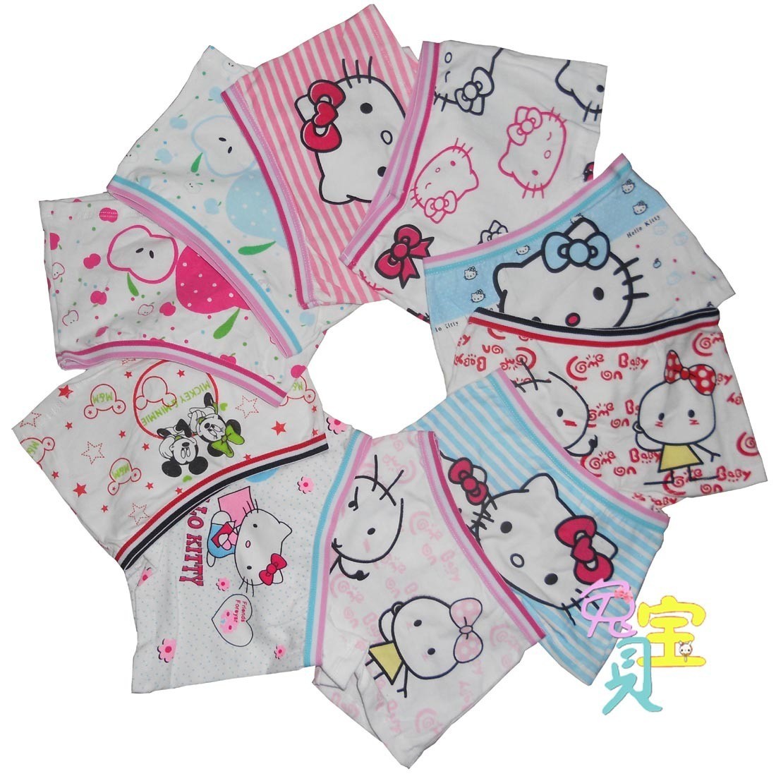 Female child trunk lycra cotton cartoon baby panties child shorts breathable basic boxer shorts