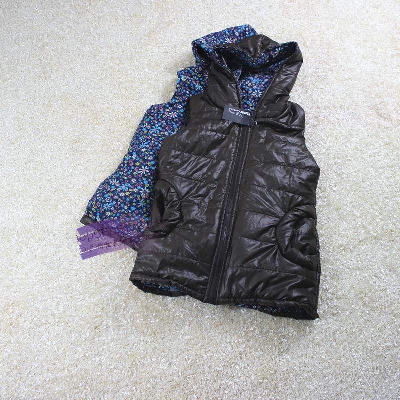 Female cotton-padded jacket vest female autumn and winter fashion vest female with a hood plus size vest outerwear 1214