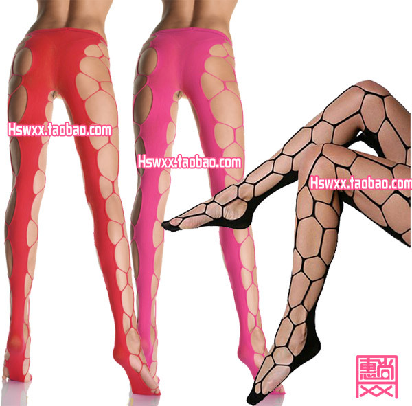 female Fashion sexy big mesh cutout plus size pantyhose fishnet stockings grid wire socks free shipping