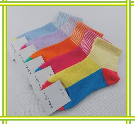 Female  lady  terry sock   5colors   light /soft   moisture pick-uip  Comfortable to wear