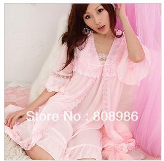 Female money ice silk nightgown lovely princess bud silk condole belt nightgown