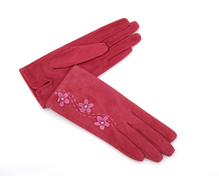 Female pig suede gloves women's leather gloves the whole network 49