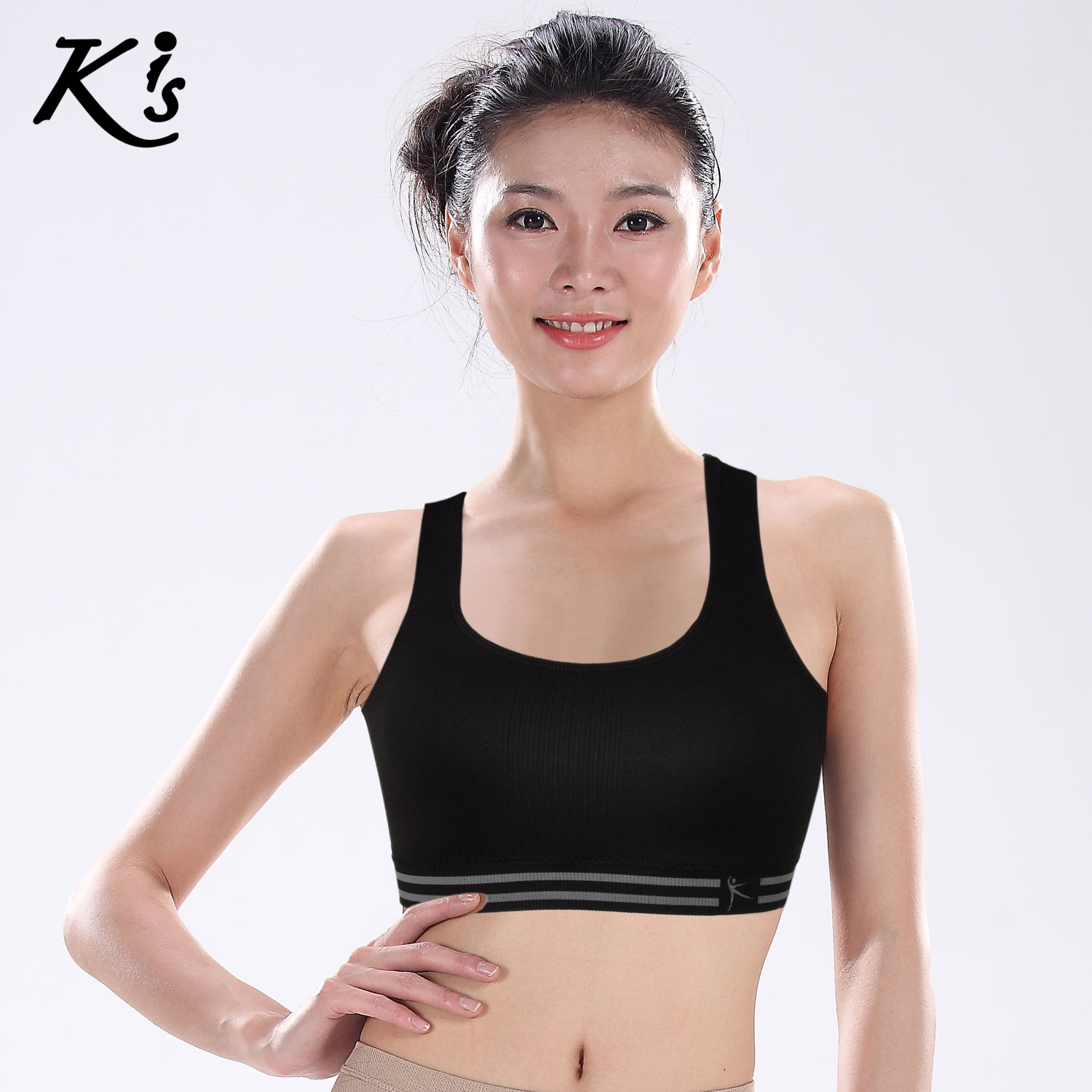 Female sports vest pad kis i shape callisthenics body shaping yoga seamless underwear 7076