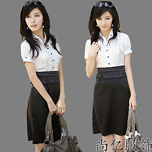 Female summer work wear formal one-piece dress fashion professional women summer work wear professional skirt