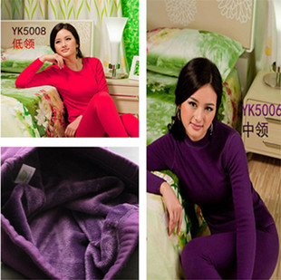 Female thermal underwear set plus velvet thickening autumn underwear yk5008 5006