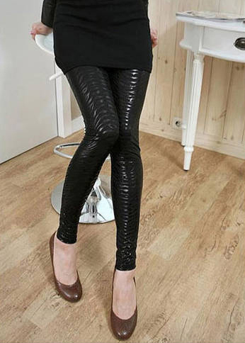 Female tight legging faux leather shiny civets dull boot cut jeans legging ankle length trousers