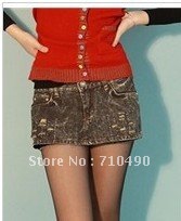 Female trousers qiu dong outfit snowflakes hole KuQun KuQun render the single bull-puncher knickers boots pants