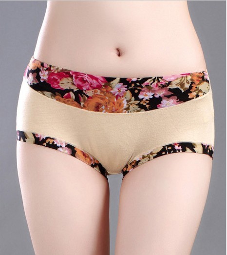 Female underwear wholesale bamboo fiber with ice silk lavish non-trace ladies underwear underwear wholesale L code