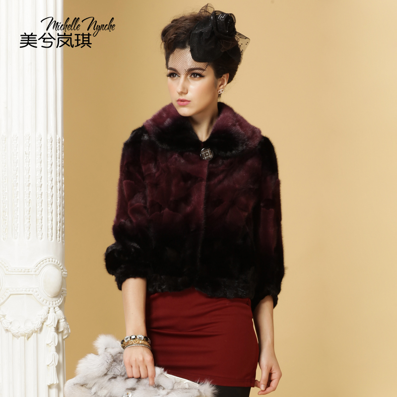 Fight mink fur coat 2012 fur mink hair Women 811