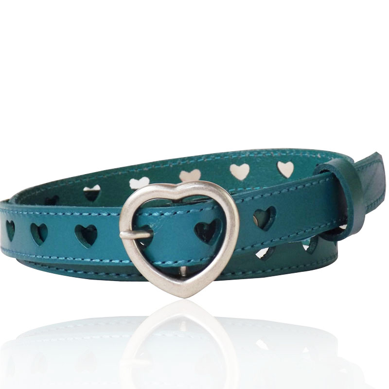 First layer of cowhide love shaped cutout women's belt all-match women's genuine leather strap Women strap l16