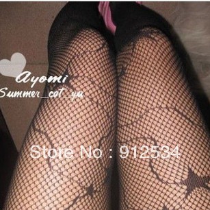 Fishnet stockings sexy jacquard pantyhose vintage black stockings