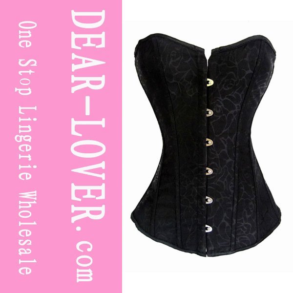 Floral Brocade Burlesque Corset LC5182+ Cheaper price + Free Shipping Cost + Fast Delivery