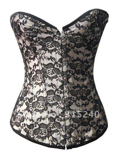 Floral Brocade Long Corset (C094)