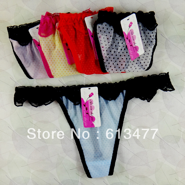 Floral G-string Sexy Lingerie Women Panty Sexy Underwear Lady Thong  Intimate Wear, g string for women,different color 87179-3