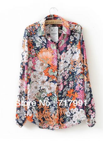 Floral Print Long Sleeve Shirt