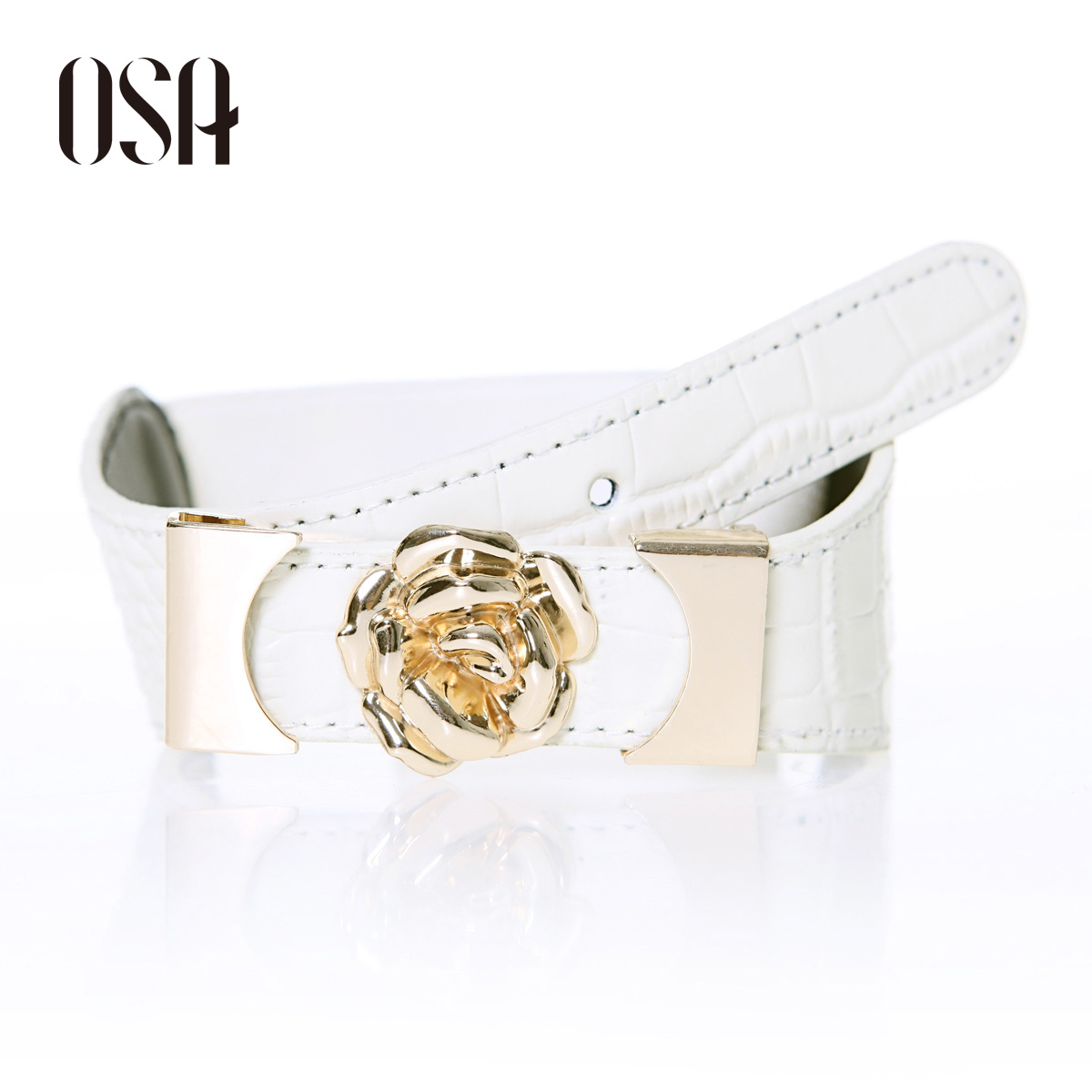 Flower clothing osa Women strap fashion sweet cowhide genuine leather women's flower decoration belt female p21538