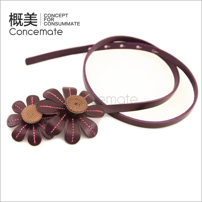 Flower decoration strap female fashion belt all-match gentle genuine leather strap c110