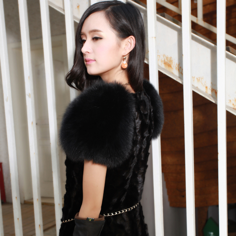 Flying Lady 2013 new special imported mink fur vest in the long whole mink fight mink vest fur