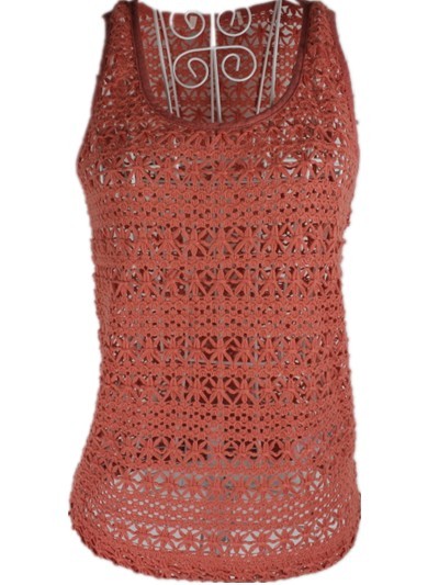 Forev e r 21 vintage cutout crochet vest shirt