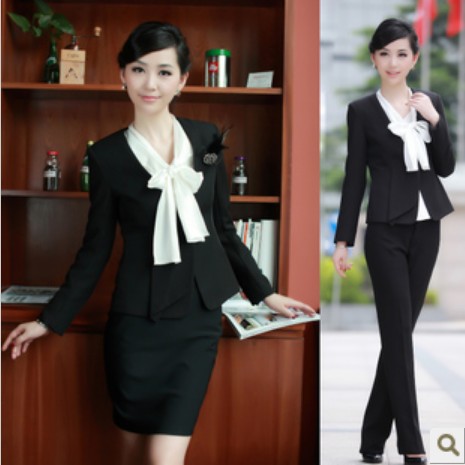 Formal autumn ol work wear women's suit set fashion skirt piece set work wear Three-piece 033