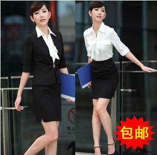 Formal professional women's work wear fashion 2013 work wear uniforms gentlewomen skirt set ol set dresses