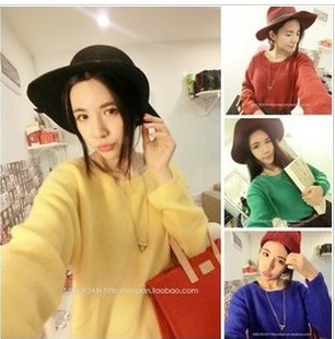 Four seasons all-match 2012 soft rabbit hair woolen cloth curviplanar sweater b16 sweep