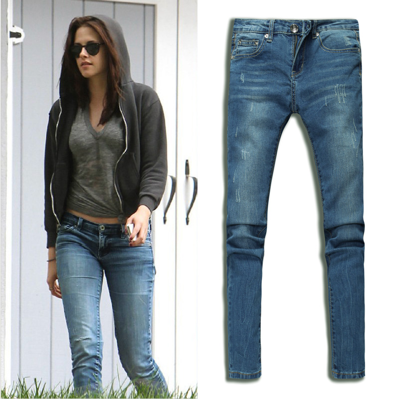 Four seasons slim butt-lifting Women skinny pencil pants jeans female long trousers