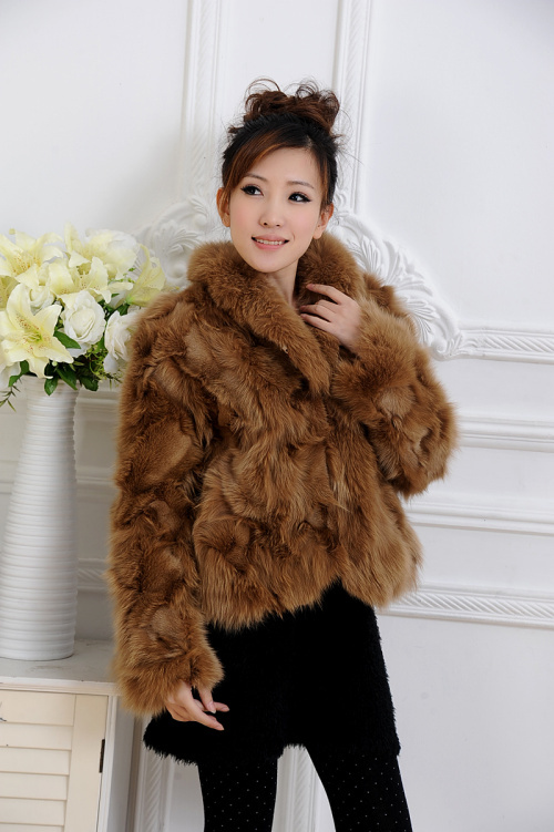 Fox fur Lady Fashion Coat