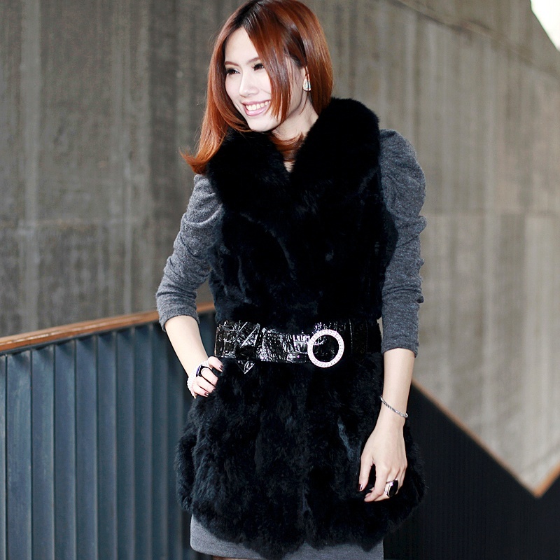 Fox rabbit fur vest 2