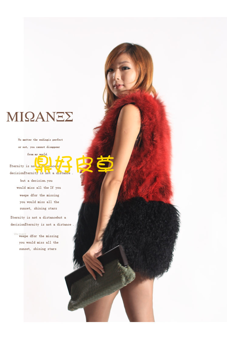 Fox tan vest fur 2012 fur coat fur overcoat Women