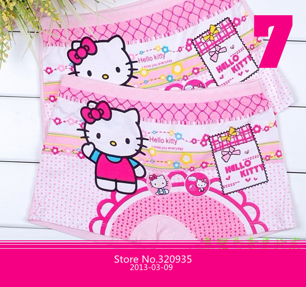 Free /12pcs/lot/2013 /hello kitty underwear/ children's underwear/Boxer underwear