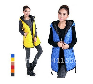 Free delivery! New bright surface pure color cotton vest coat wholesale