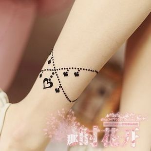 Free delivery super good transparent ankle pattern pantyhose chain/cat multicolor