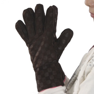 Free delivery Winter women genuine leather gloves winter Women thermal gloves fur one piece women's gloves