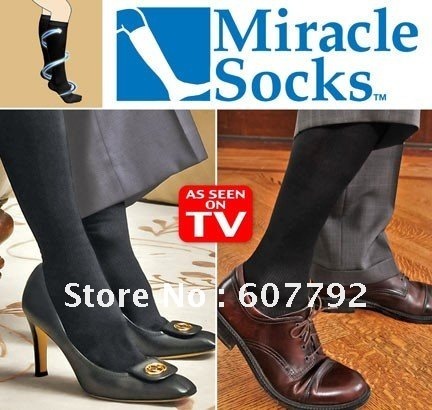 Free DHL shipping 192pair/lot Miracle socks as seen on tv Enhance Circulation Sock