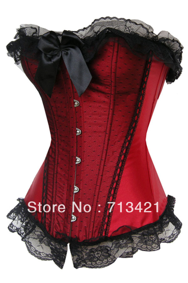 Free P&P Sexy Women Corset+G String Set.Frigne Moulin Rouge Corset, Lace Up Boned Bustier,Push Up Sexy Shaper for women