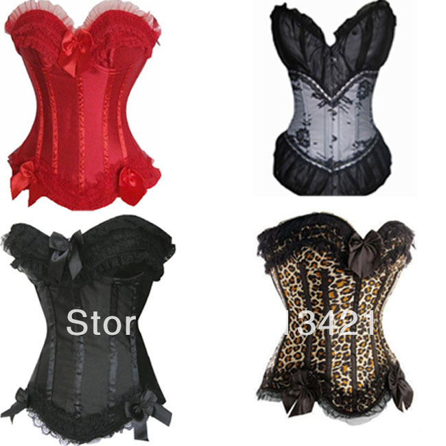 Free P&P Women Corsets,Wholesale Corset+G String Set,Sexy Shaper for women,Push Up Boned Bustier XXL