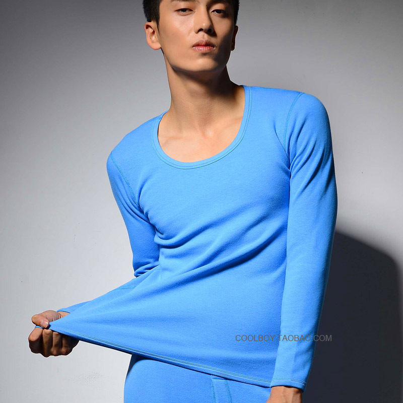 Free postage Consmile underwear intouch low collar o-neck thickening plus velvet thermal underwear male thermal top