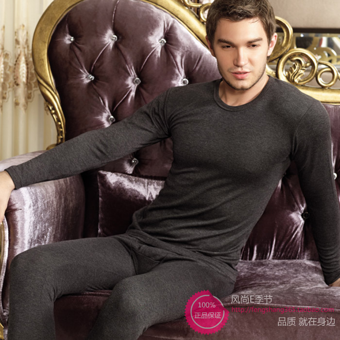 Free postage Modal male basic thick long johns long johns thermal underwear set limited edition