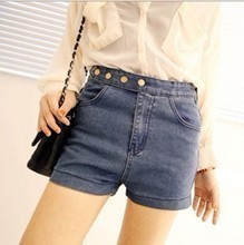 Free services 2012 thin all-match rivets high waist shorts f57