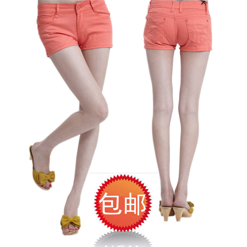 Free services 2012 women's summer all-match at home candy color low-waist shorts trousers