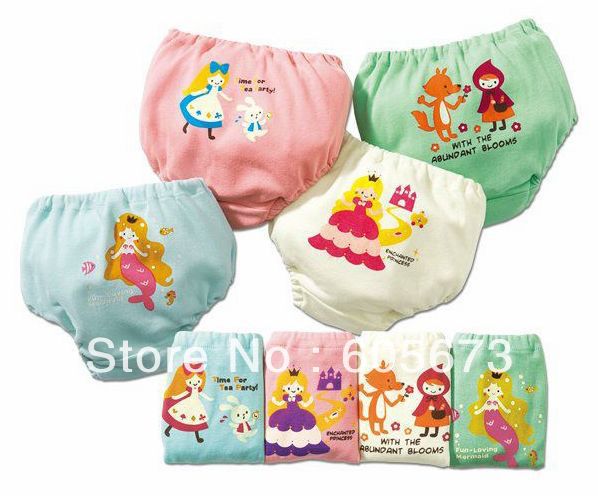 Free Ship 64P/Lot Cotton Baby Training Pants Cloth Diapers Learning pants underwears Diapers Covers pp pants For 1-5T (NO:0140)