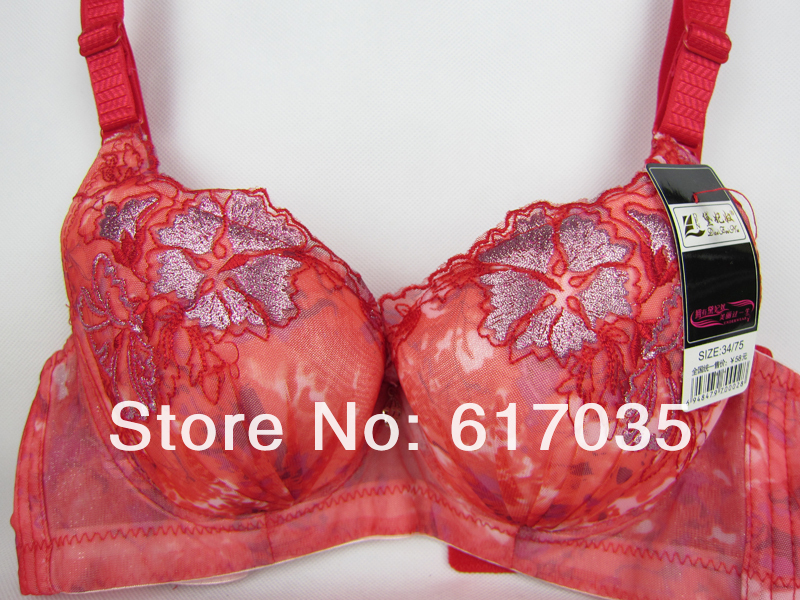 Free Ship Chinese Push Up Lace Sexy Floral Fashion Ladies' Underware C cup 34-38 WDFN-9656