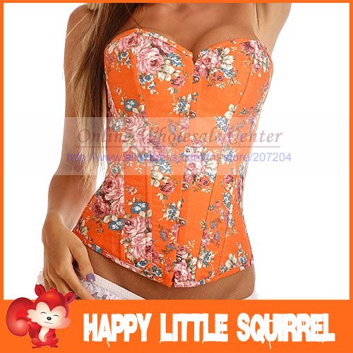 Free Ship Factory Dropship Sexy corsets Corselet Butterfly Flower Fancy Hot Lady Sexy Corset lingerie Wholesale Discount