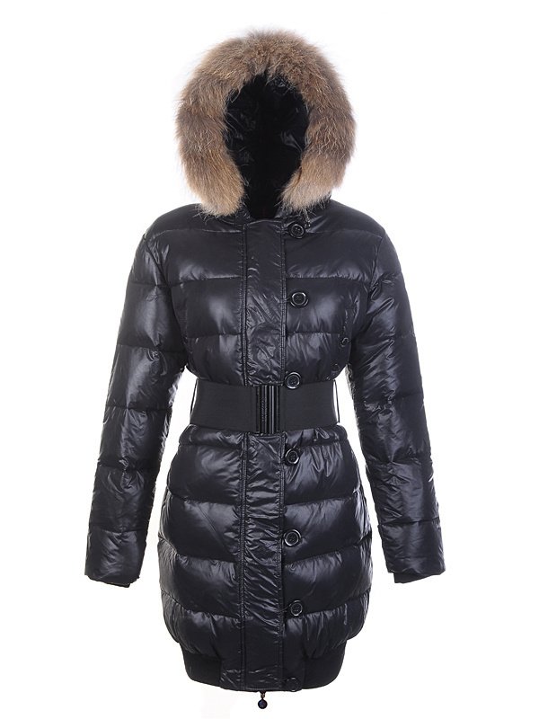 Free ship Fashion women Long Natural Fox Fur jackets with Hood Brand Feather down coats Winter Warm Waterproof Clothing Black