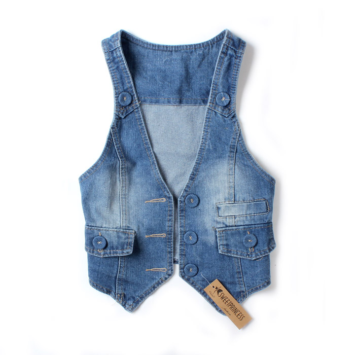 Free ship lady/women spring and autumn denim female  vest fashion sleeveless denim waistcoat