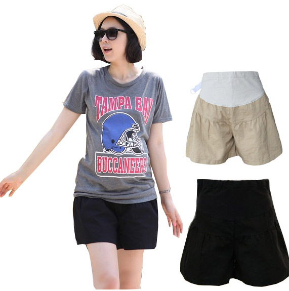 Free ship Maternity belly pants maternity shorts 100% cotton maternity pants summer 2