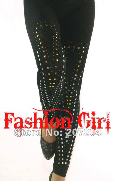 Free ship Sexy fashion black  Winter Fashion Dazzling Slim Tights Pantyhose Nail Leggings Women Stockings HOT