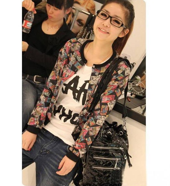 free ship Spring 2013 women's autumn and winter cartoon short jacket cartoons new arrival autumn coat new arrived